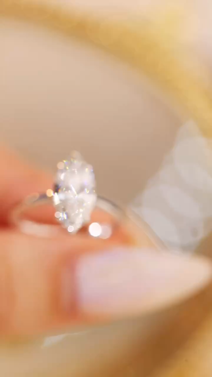 10K Gold Classic Marquise · 2ct Lab Grown Marquise Cut Diamond Six-Prong Ring