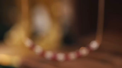 18-karat gold necklace set with 1.15-carat ruby and 0.38-carat diamond.