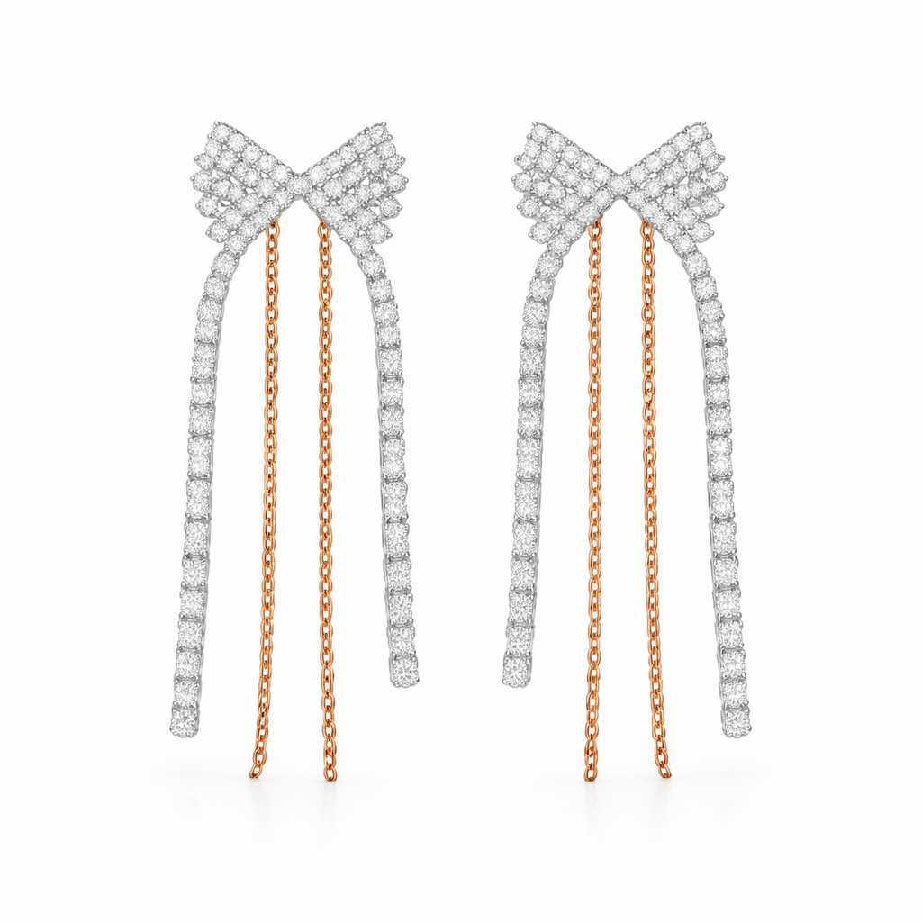 18k gold earrings set with a 1.20ct natural diamond