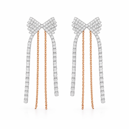 18k gold earrings set with a 1.20ct natural diamond