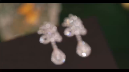 18k Gold Earrings, Studded with 1.20ct Natural Diamond 