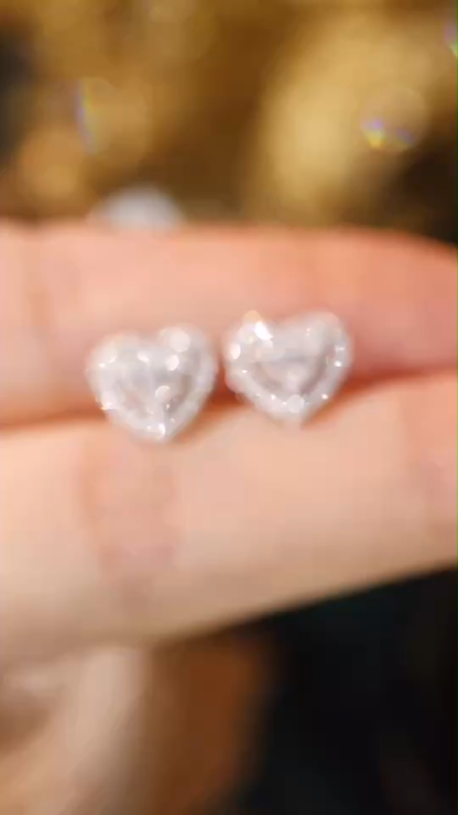 Love 18k Gold Earrings, Studded with 0.50ct Natural Diamond 