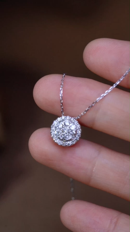 18k gold necklace with 0.50ct natural diamond