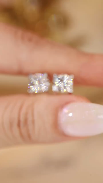 10K gold Power & Grace · Lab Grown Diamond Bull Head Stud Earrings