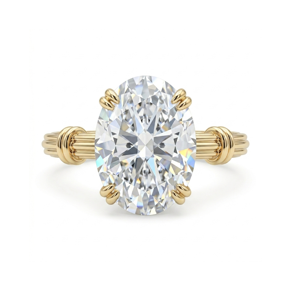 [Copy]10K Gold 1ct Antique Engraved Floral Engagement Ring