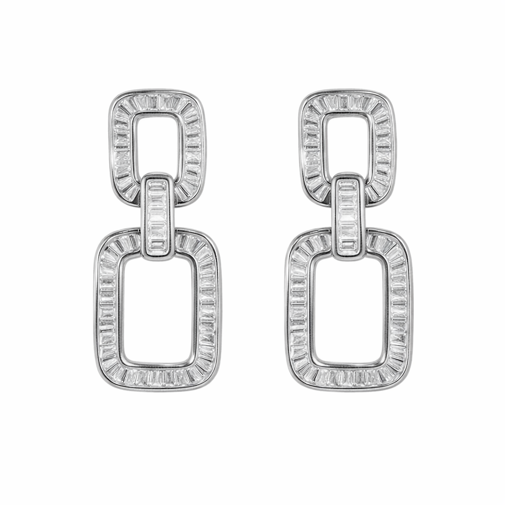 18k Gold Earrings, Studded with 0.50ct Natural Diamond 