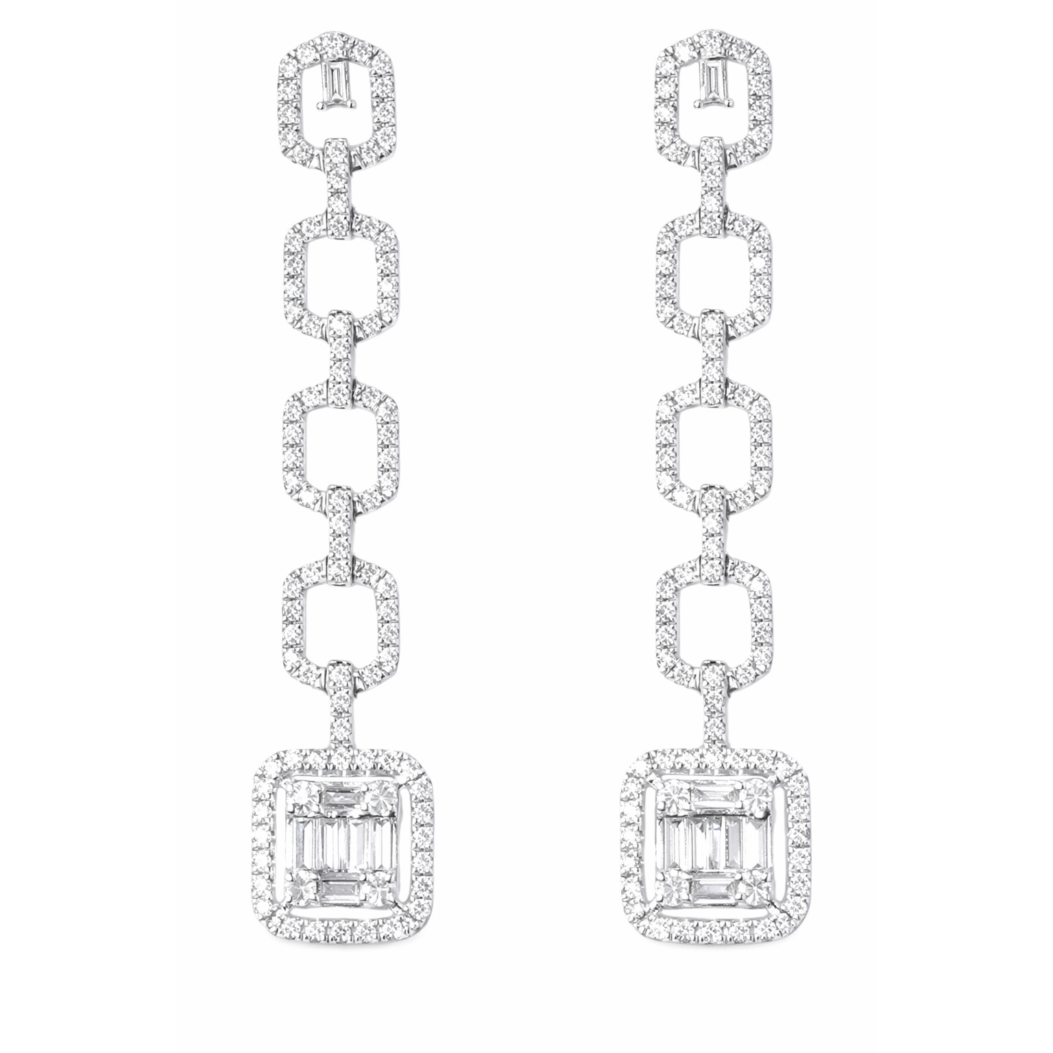  18k Gold Earrings, Studded with 0.80ct Natural Diamond 