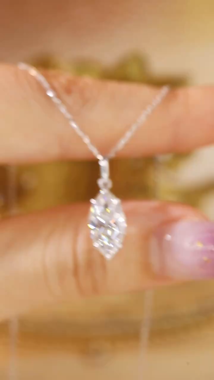 10k gold Radiant Allure · 2ct Marquise Cut Six-Prong Lab Grown Diamond Necklace
