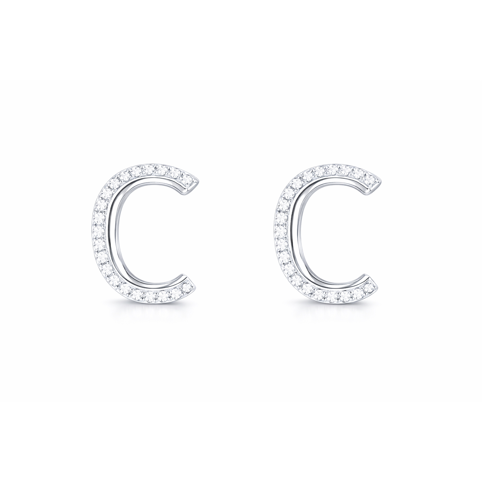 Leaves 18K Gold Natural Diamond Stud Earrings | Cluster-Set 0.24CT Diamonds