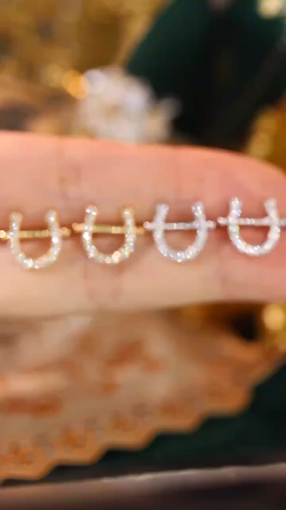 18k Gold Earrings Studded with a 0.46ct Natural Diamond