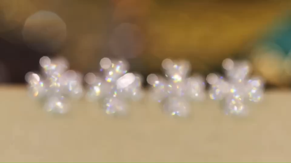 four leaf clover 18k Gold Earrings, Studded with 0.56ct Natural Diamond 