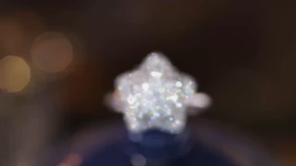 18K Gold Four-Leaf Clover Diamond Ring 0.6ct Round & Baguette Cut Brilliant Sparkle Natural Diamond