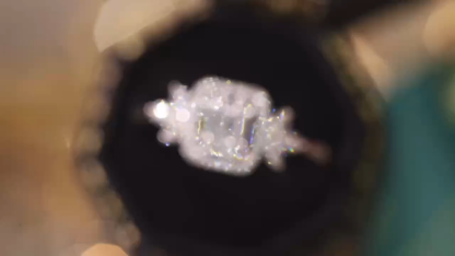 18k gold ring set with a natural diamond; the diamond features a Tapered Baguette cut and weighs 0.50carats.