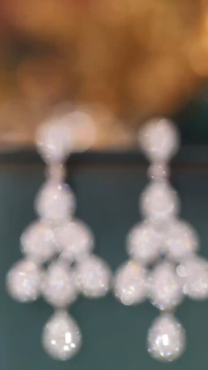 18k Gold Earrings, Studded with 1.80ct Natural Diamond 