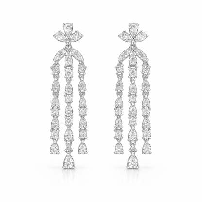 18k gold earrings set with 1.60ct natural diamond