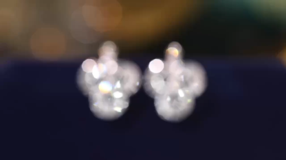 18k Gold Earrings, Studded with 0.32ct Natural Diamond 