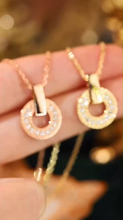 18k Gold Diamond Necklace with 0.32ct Natural Diamond