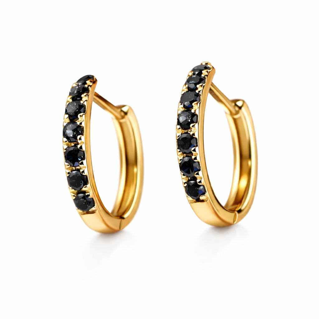 Leaves 18K Gold Natural Diamond Stud Earrings | Cluster-Set 0.24CT Diamonds