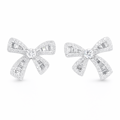 Butterfly 18k Gold Earrings, Studded with 0.70ct Natural Diamond 