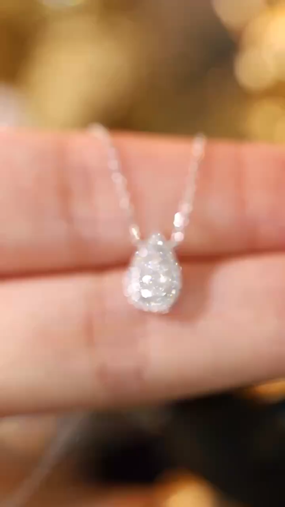 18k gold necklace with 0.28ct natural diamond