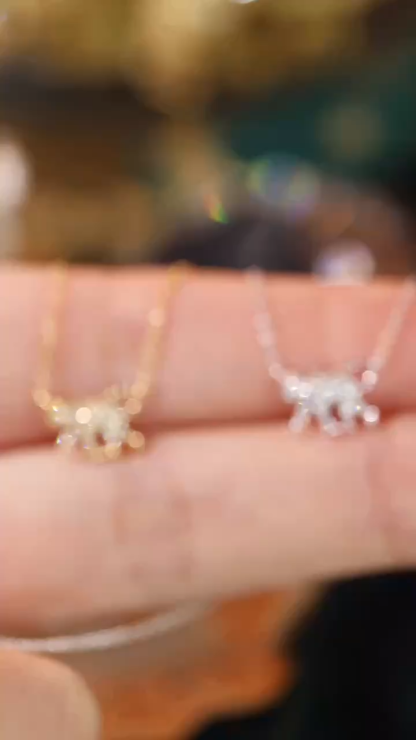 18k Gold Necklace, Chinese Cultural Elements Zodiac Series – Monkey, Natural Diamond 0.12ct Chinese Zodiac