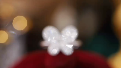 18k gold ring set with a natural diamond; the diamond features a Tapered Baguette cut and weighs 0.40 carats.