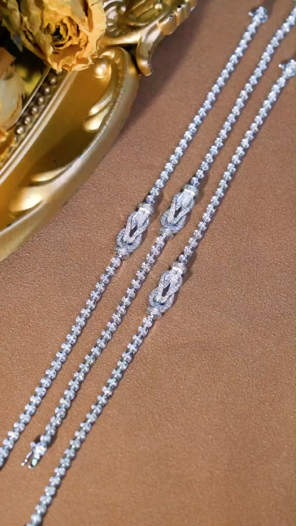 18k bracelet with a full circle of 0.75ct diamonds – Fred Bracelet
