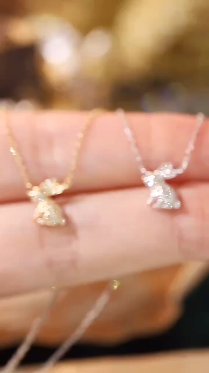 18k Gold Necklace, Chinese Cultural Elements Zodiac Series – Rabbit, Natural Diamond 0.10ct Chinese Zodiac