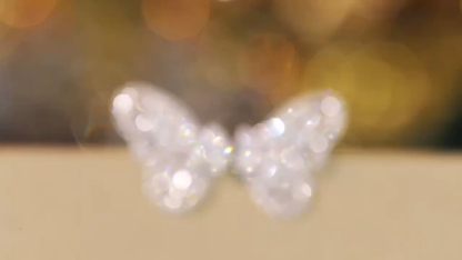 Butterfly 18K Gold Natural Diamond Stud Earrings | Cluster-Set 0.90CT Diamonds 