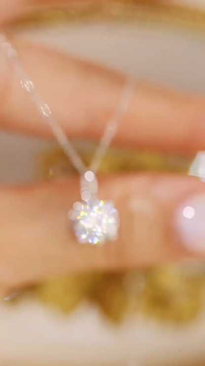 10k gold Pure Brilliance · 1ct Round Cut Lab Grown Diamond Necklace