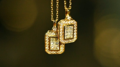 18k Gold Diamond Necklace with 0.35ct Natural Diamond