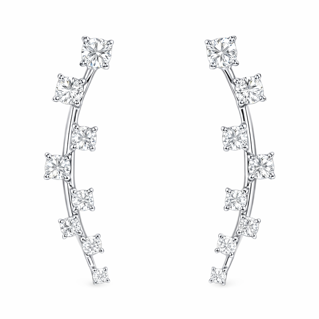 18k gold earrings set with a 0.48ct natural diamond