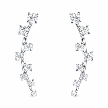 18k gold earrings set with a 0.48ct natural diamond