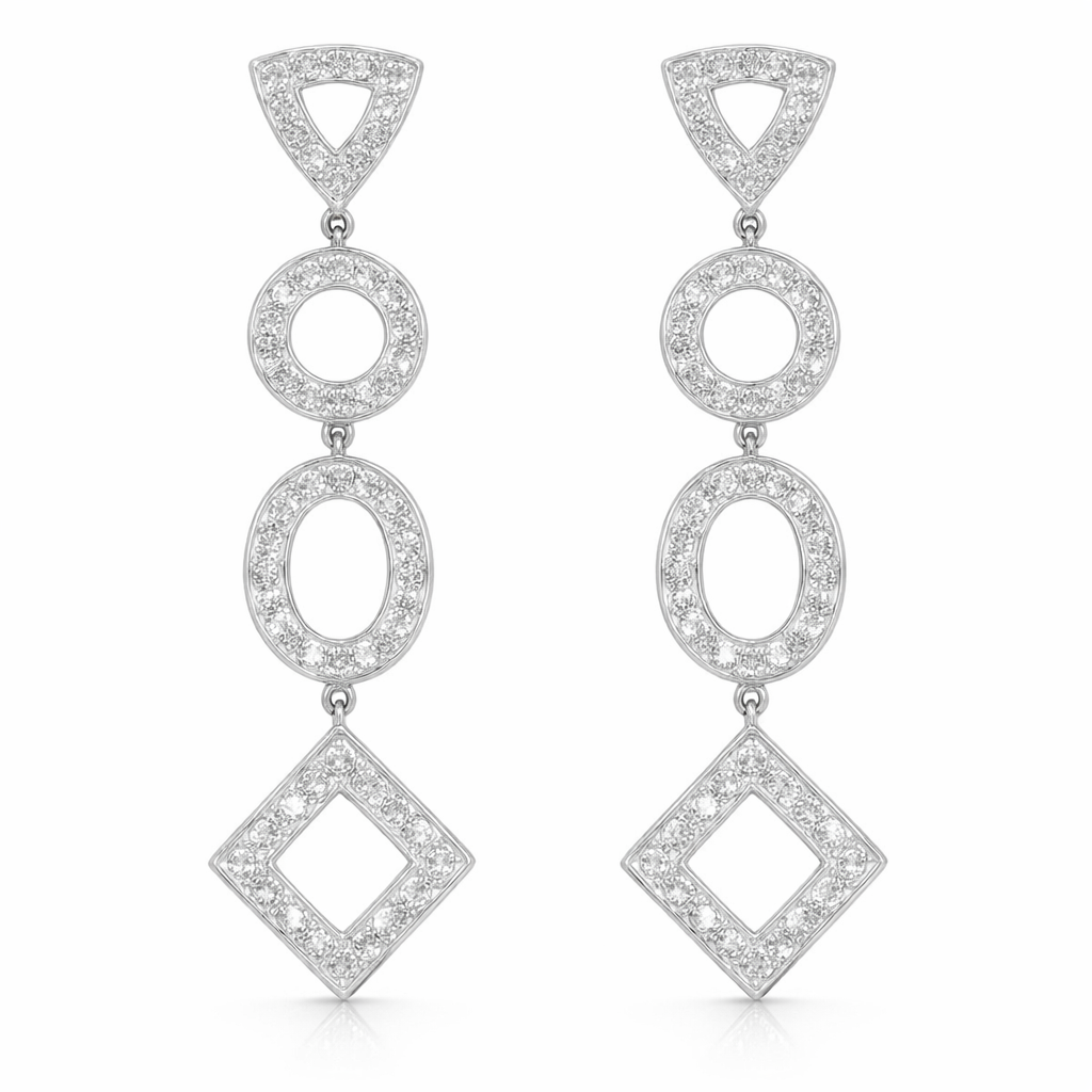 18k gold earrings set with a 2.00-carat natural diamond