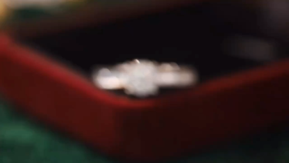 18k gold ring set with a natural diamond; the diamond features a Tapered Baguette cut and weighs 0.40carats.