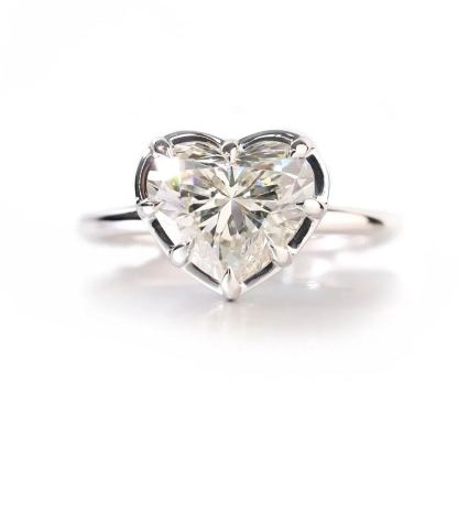 10K Gold Pure Love · 8-Prong Heart Cut 3ct Lab Grown Diamond Ring