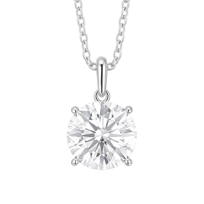 10k gold Pure Brilliance · 1ct Round Cut Lab Grown Diamond Necklace