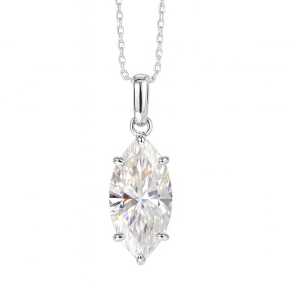 10k gold Radiant Allure · 2ct Marquise Cut Six-Prong Lab Grown Diamond Necklace