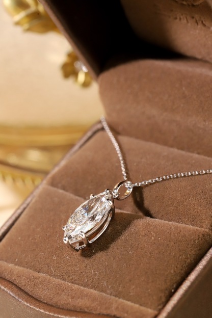 10k gold Radiant Allure · 2ct Marquise Cut Six-Prong Lab Grown Diamond Necklace