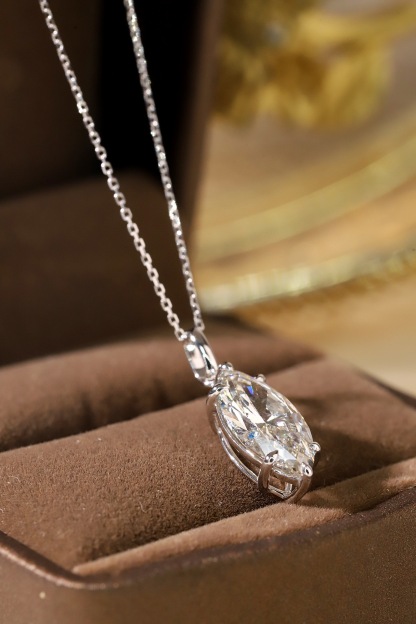 10k gold Radiant Allure · 2ct Marquise Cut Six-Prong Lab Grown Diamond Necklace