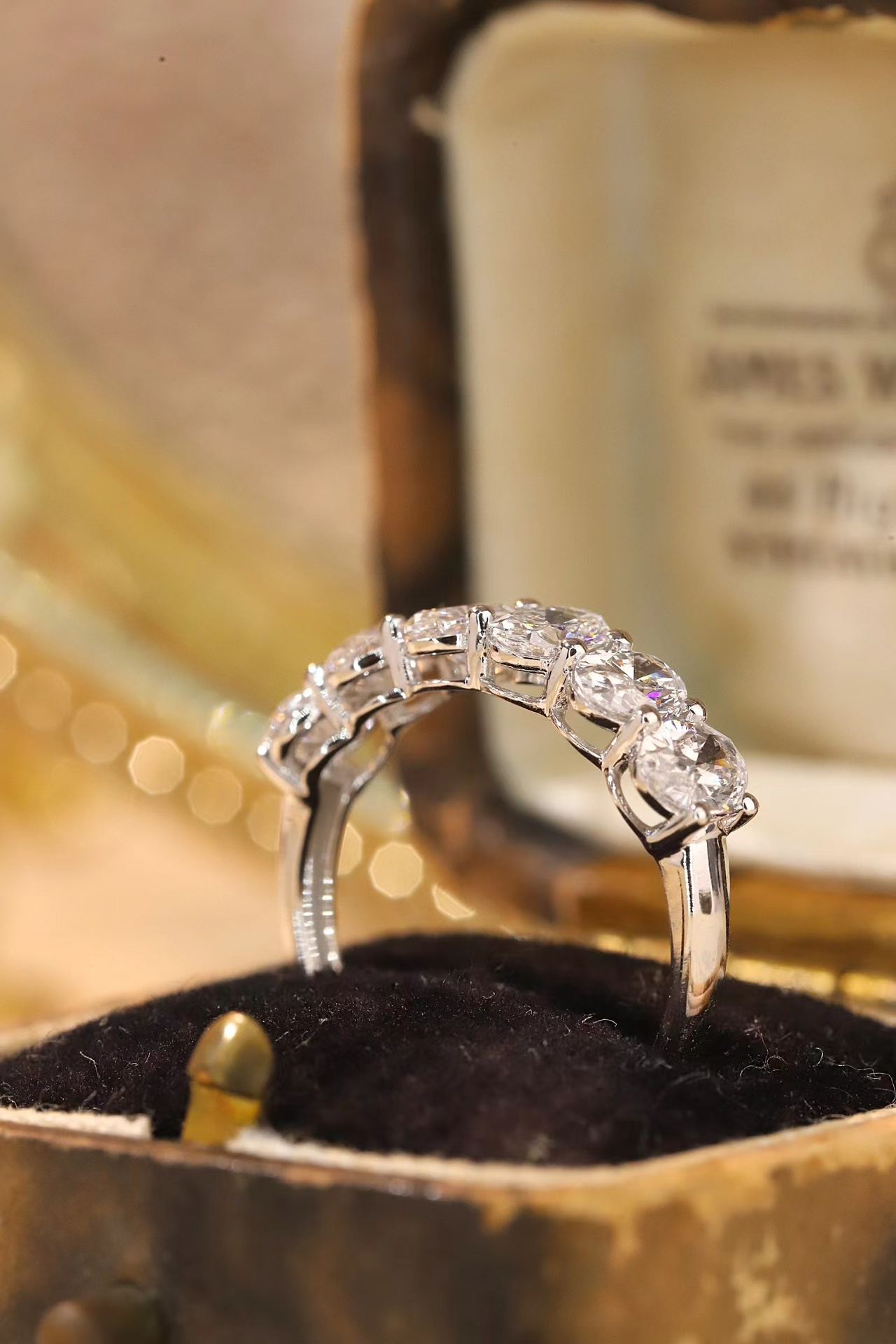 Antique Engraved Floral Engagement Ring
