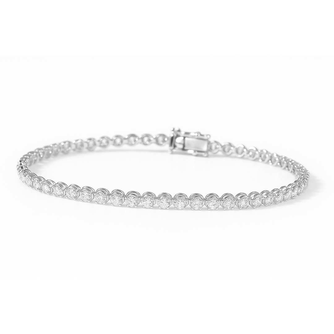 10k gold Shine of Simplicity · 2ct Four-Prong Lab Grown Diamond Tennis Bracele