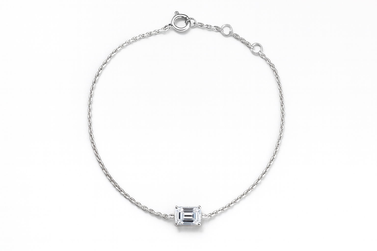 10k gold Starry Dance · 1ct Lab Grown Diamond Emerald Cut Bracelet