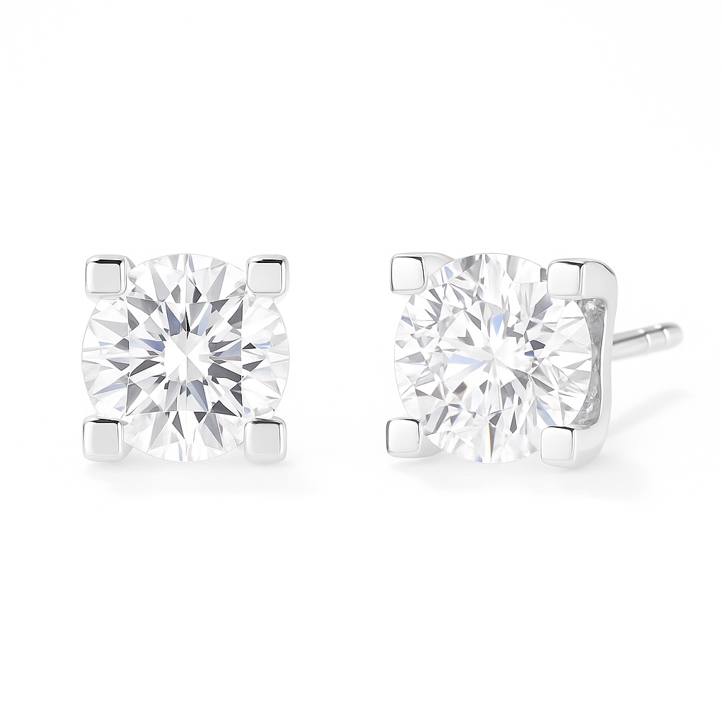 10K gold Power & Grace · Lab Grown Diamond Bull Head Stud Earrings