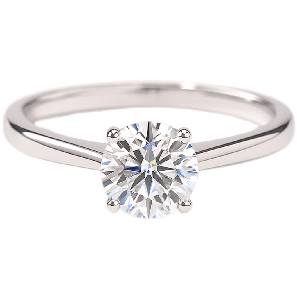 10K Gold Timeless Elegance · 1ct Round Cut Lab Grown Diamond Ring
