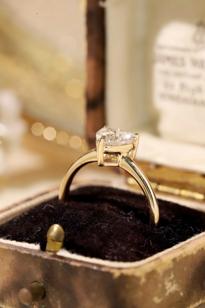 10K Gold Pure Heart · 1ct Heart Cut 3-Prong Set  Lab Grown Diamond Ring