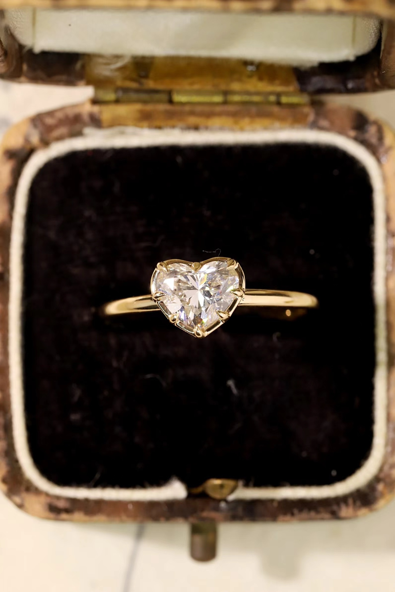10K Gold Radiant Love · 1ct Heart Cut Lab Grown Diamond Ring