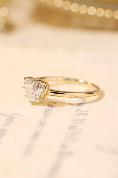10K Gold Radiant Love · 1ct Heart Cut Lab Grown Diamond Ring