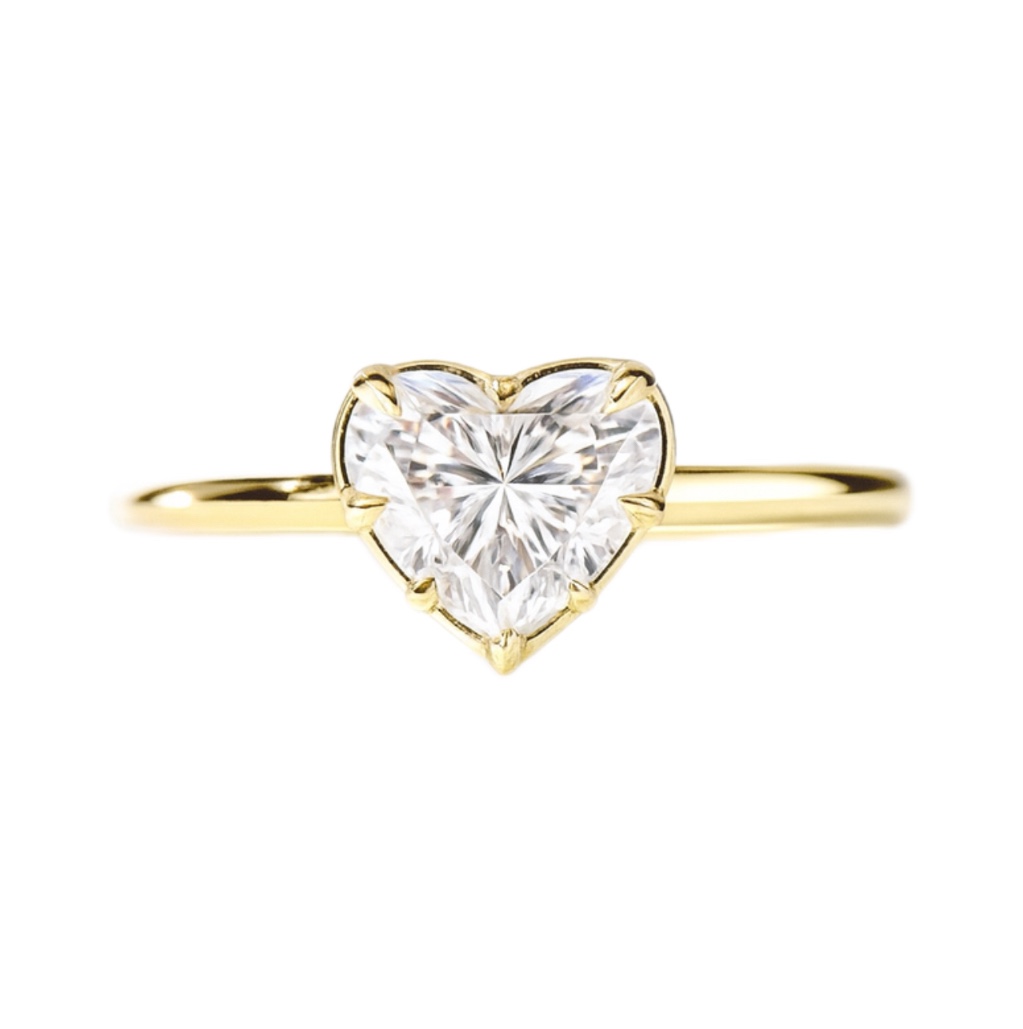10K Gold Radiant Love · 1ct Heart Cut Lab Grown Diamond Ring