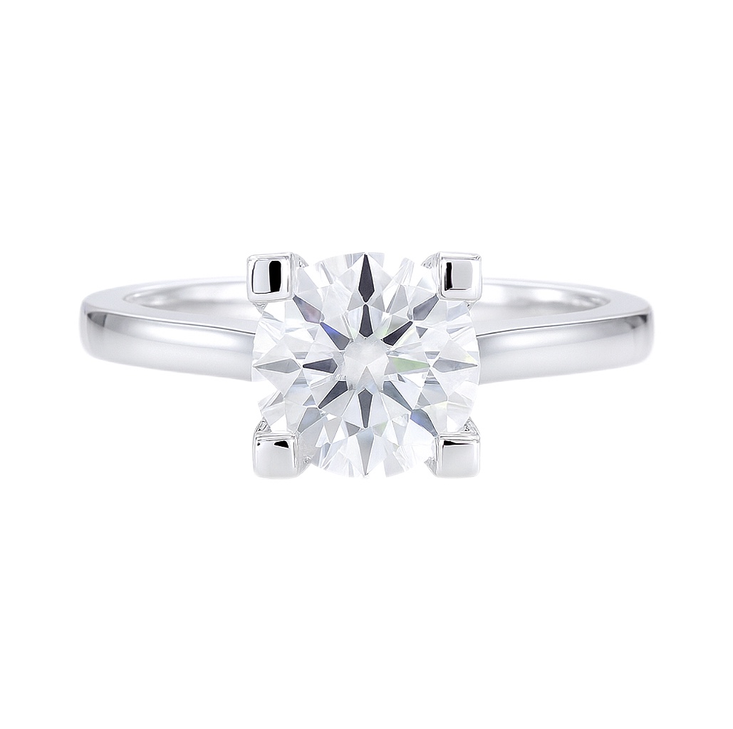 1.00 Carat Lab Created Diamond Bull Head Ring | 10K Gold Classic Wedding Jewelry